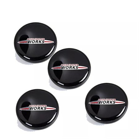 4 stk. 56mm Bilhjul Centerdæksklistermærker Hub Caps til Mini Cooper S JCW One+R55 R56 R60 R61 F54 F55 F56 F60 Clubman Countryman