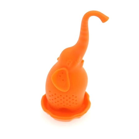 Silikon tesil Animal Tea Infuser ORANGE