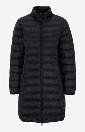 Cellbes of Sweden - Dunjakke med hætte i sort til damer i størrelse 38/40