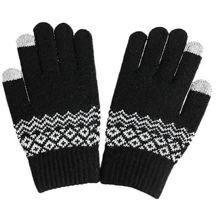 Varme strikkede vinterhandsker Tykke touchscreen-handsker Vanter Udendørs