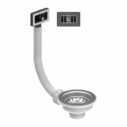 Piletta Valsir 3"1/2 con cestello e troppopieno rettangolare