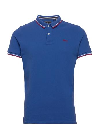 Vintage Tipped S/S Polo Blue Superdry