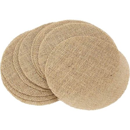Naturliga Jute Burlap Bordsunderlägg 10-pack för Matbord, Sängbord, Vardagsrum Inomhus och Utomhus