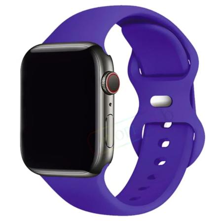 Silikonrem för Apple Watch Band 44mm 40mm 45mm 42-38-41mm original 1:1 armband iwatch series 8 7 se 3 4 5 6 9 ultra 2 49mm 30 purple 38mm-40mm-41mm M-