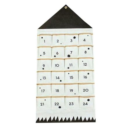 16/24 fickor Kalender förvaringsväska Vägghängande alfanumerisk canvasväska Bärbar b