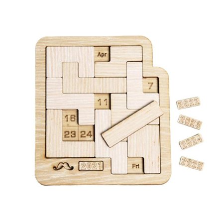 Dagligt kalenderpuslespil Trækalender Spil et nyt puslespil for at vise datoen Udfordrende puslespil