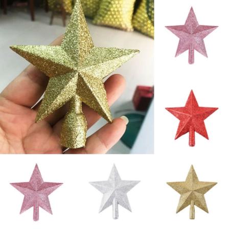 1 stjärna glitter femuddig julgransdekoration red 15cm