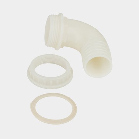 Bico de ligação para tanques CAN-SB, 90°, 1 1/2", Ø38 mm, branco, plástico