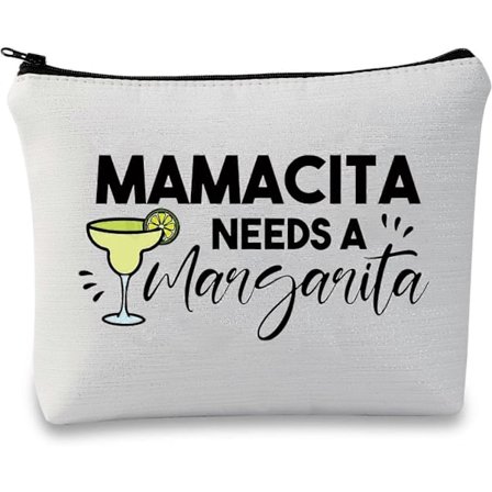 Margarita-elsker Gave Drikkegave M Trenger En Margarita Sminkeveske og Reise Sminkepung (Mamacita Fluorescerende Hvit)