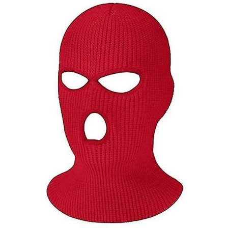 3-hole Knitted Full Face Cover Ski Neck Gaiter, Winter Balaclava