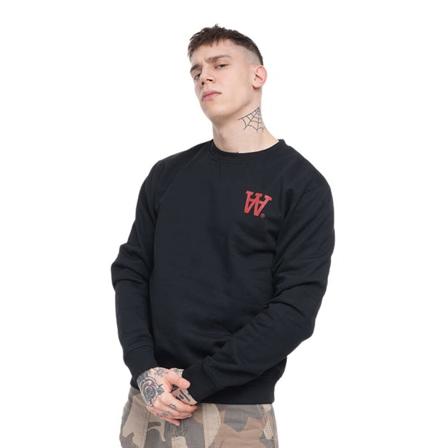 Wood Wood Sweatshirt , Zwart , Heren , Maat: S