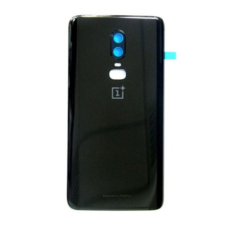 Original OnePlus 6 Baksida Med Tejp - Svart