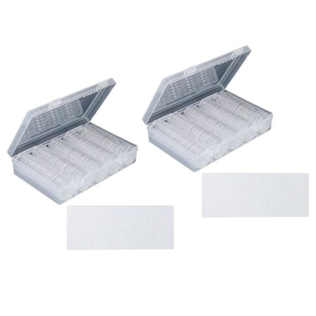 200 stk. 30 mm Møntkapsler PS Runde Møntbeholdere og 6 Størrelser (19/20/22,25/25/27/30 mm) Beskyt G