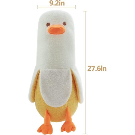 27,6" Banan And Plüschtier - Bequemes und elastisches Bananen-Plüschtier, fügen Sie dem Leben Interesse hinzu Bananen-Ente Plüsch Stofftiere Kissen, 