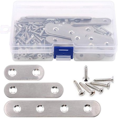 115 stk flate rette braketter Brace brackets Reparasjon Sammenføyning