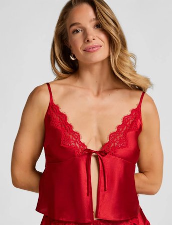 Hunkemöller Cami Satin Lace Mya - Red - S