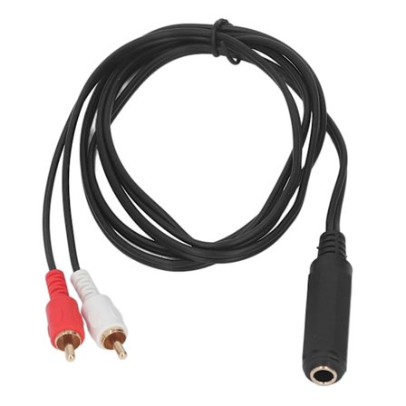 6,35 mm hona till dubbla RCA-kabel stereo lågförlust RCA ljudadapterkabel för högtalarmikrofon MP3 MP4-spelare 4,9 fot