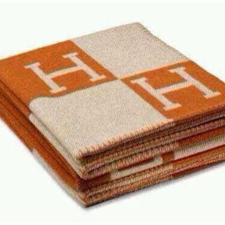 Plaid H Tæppe Kamelhår Blanding Hæklet Bærbar, Orange