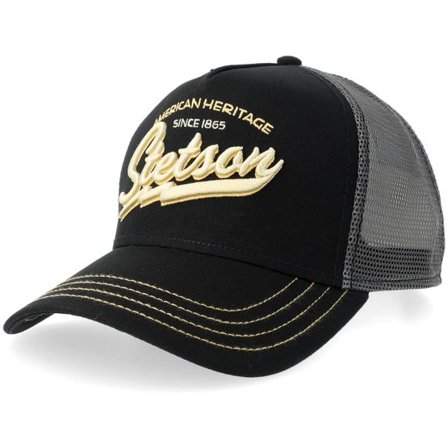 Stetson - Svart trucker Keps - American Heritage Classic Black Trucker @ Hatstore