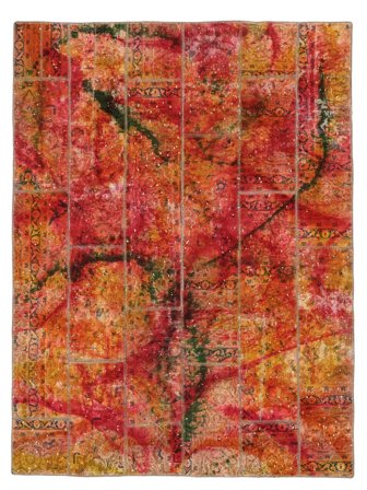Tapis Patchwork 180X240 Rouge Foncé/Rouge (Laine, Perse)