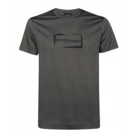 Emporio Armani, T-Shirts Grijs, Heren, Maat:S