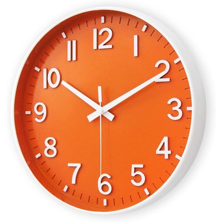 Ur, Vægur, Moderne Quartz Ur, 30x30CM, Egnet til køkken, hjem, stue, soveværelse, skole, Brun