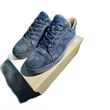 Blå mocka sneakers från Louboutin