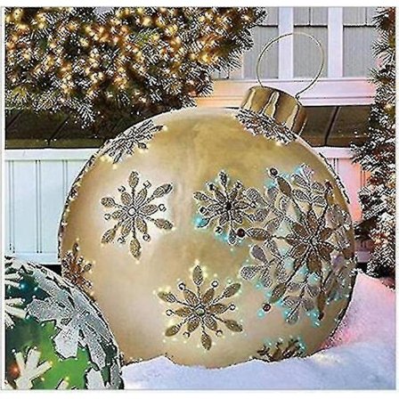 Kæmpe Jule Pvc Oppustelig Dekoreret Bold, Juleoppustelig