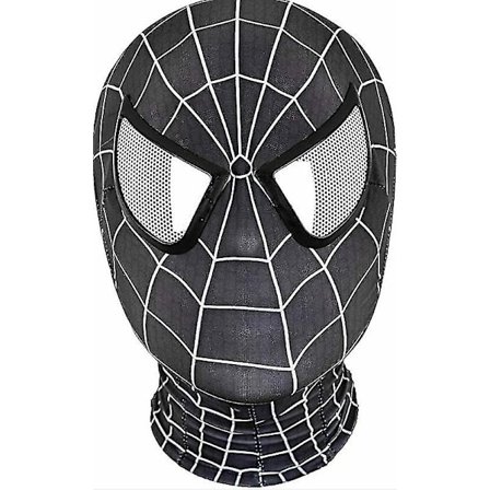 Spiderman Maske Halloween Kostyme Cosplay Balaclava Hood Voksen Barn(svart/rød)