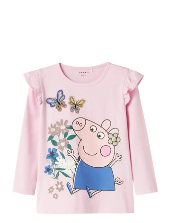 name it Nmfanna Peppa Ls Top Box Cplg - Pink - 116