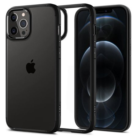 Spigen Ultra Hybridfodral för iPhone 12 / iPhone 12 Pro - Matt svart