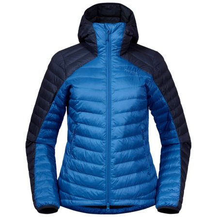 Bergans Røros Down Light Women's Jacket With Hood Women middle-layer down jackets Blue XS