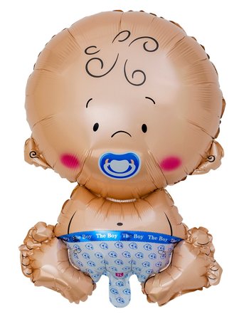 Joker | Foil Balloon Sitting Baby Blue | 70 cm