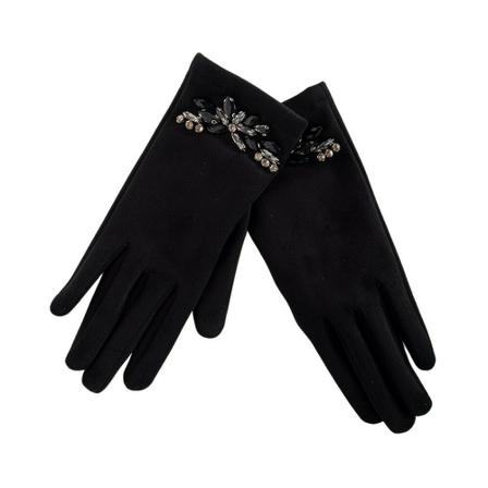 Twinset Gloves with 92ta4092 application Sort, Dame Handsker