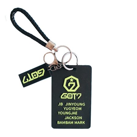 2-pack GOT7 Kreativt Silikonkortfodral Stjärnperiferi Buss Student ID-kortfodral Modernt