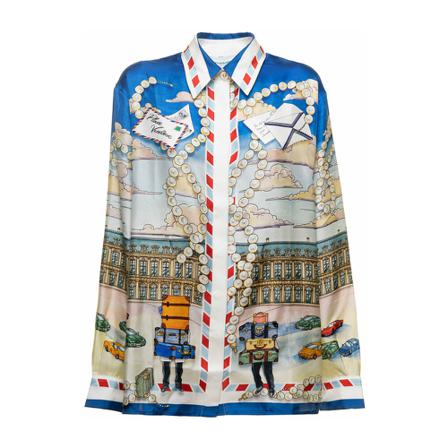 Casablanca Blouses , Blauw , Dames , Maat: S