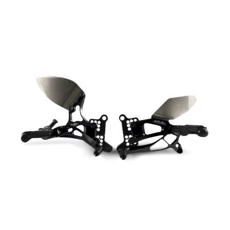 Valter Moto Type 2.5 Verstelbare Voetsteunen Zwart - Triumph Street Triple R 2009-2012