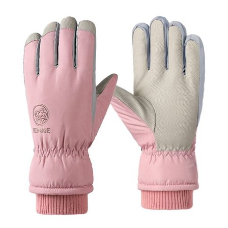 Kvinder Plys Handsker Snowboard Ski Handsker LYS PINK