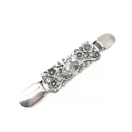 Kofta Clip Glittrande Säkert Grepp Elegant Design Funktionell Accessoar Retro Mode Kofta Clip Med Strass Vintage