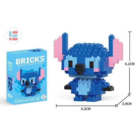 Disney Stitch Byggeklodser Anime Kawaii Tegneserie mini Action Børnefigurer Klodser Mursten Saml DIY Legetøj Gave til Børn