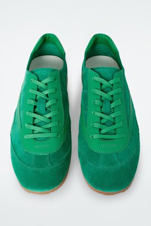 COS Women's Zapatillas De Piel Minimalistas in Verde
