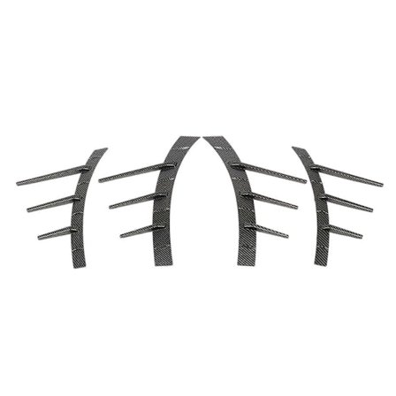 4 stk. Sidehjuls Øjenbryn Spoiler Stilfuld Robust Kofanger Sidehjuls Splitter Erstatning til Benz C?Klasse W206 AMG Line C43 Kulfiberstil