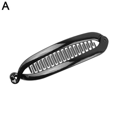 Banan hårklipp Korn Twist Kam Clamp Grip Slide Fisk B