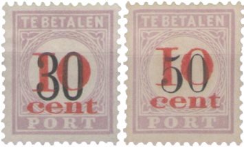 Suriname 1911 - NVPH P15/16 - Stemplet