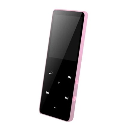 MP3-spelare med Bluetooth, musikspelare med inbyggd högtalare, FM-radio, röstinspelare, HiFi-ljud, E-bok Rosa 16GB