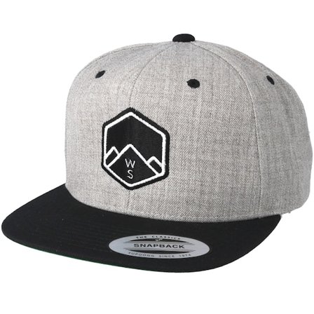 Wild Spirit - WS Badge Grey/ Black Snapback Snapback Grey Cap - @ Hatstore
