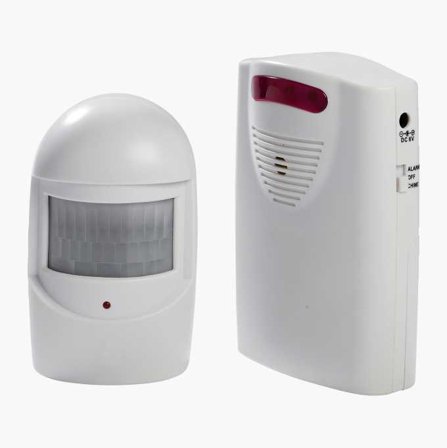 Biltema - Innkjørsel Alarm med Værresistent PIR-sensor og Justerbart Signal, Trådløs Overføring med Avstand på 5-8 meter