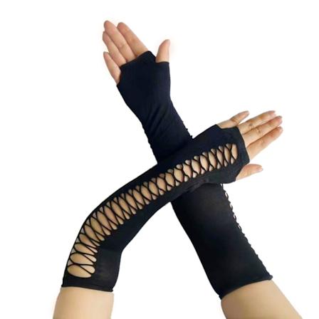 Vintage Openwork Cross Mesh Elastiske Hansker Lolita