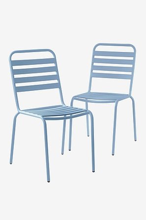 Jotex - Utestol 2-pack Aluminium Duvblå DEIA - Köp Utestolar & utepallar hos Jotex