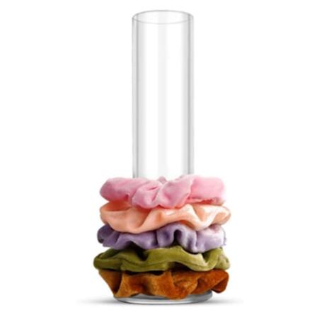 Akryl hårstrikkholderstativ Vertikal armbåndsdisplaystativ Hårbånd Scrunchies Bangle Holder T Bar Tower Display Organiser Holder